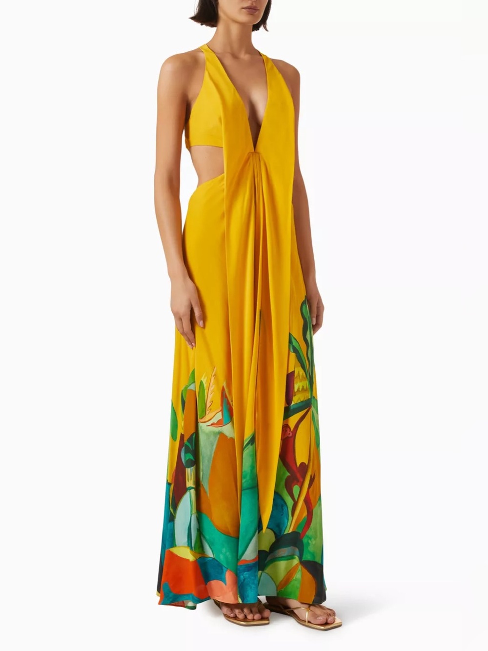 NEW: ALEMAIS x Mokshini Cut-out Dress in Silk - US 4 / AU 8